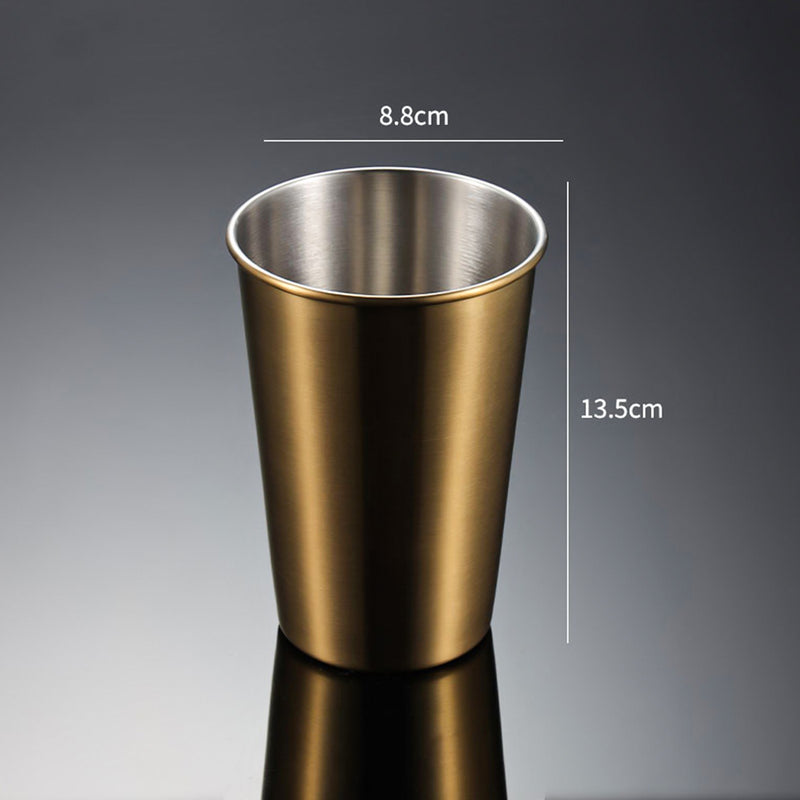 5pcs Stainless Steel Cups 500ml Capacity for Kids Adults Shatterproof Metal Cups for Travel Outdoor Camping Party Family Gathering