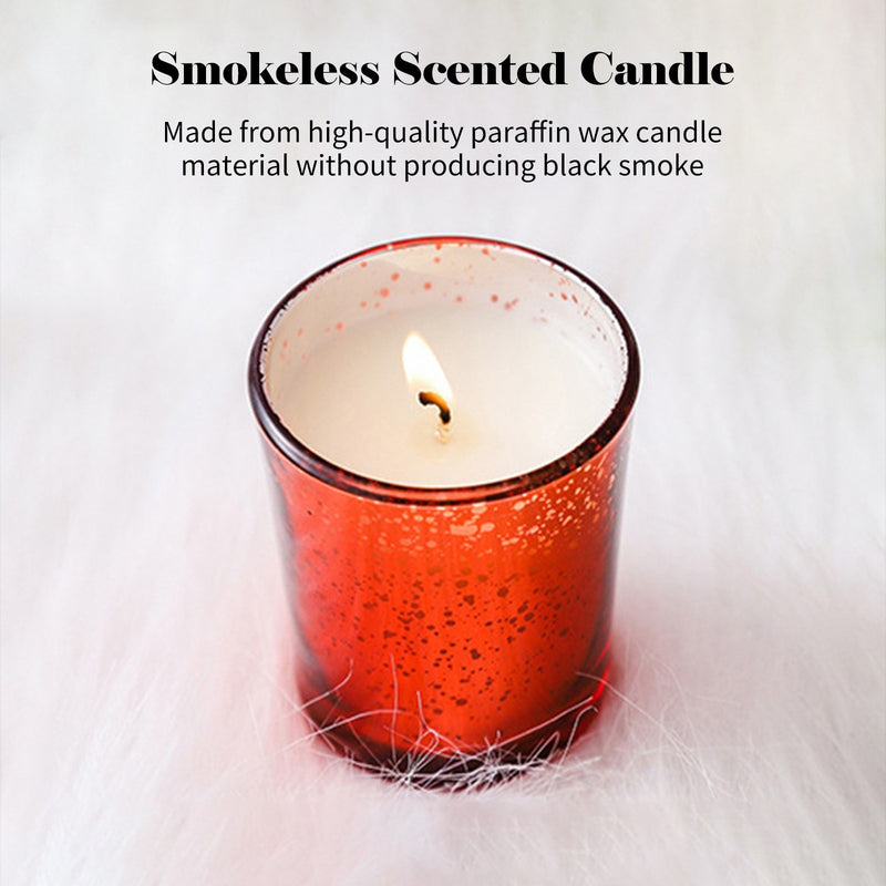 Smokeless Candles Amber & Moss Fragrance Scented Candle Cute Christmas Candles for Christmas Party Wedding Spa Decoration Gifts