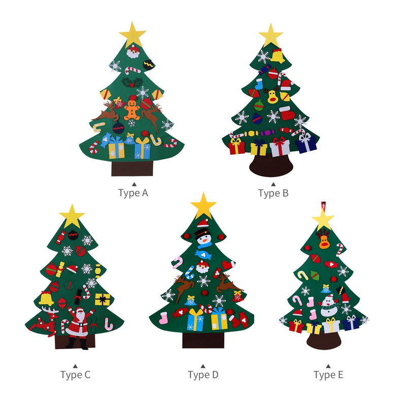 43 Inch DIY Felt Christmas Tree Ornaments