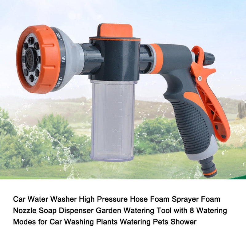 Car Water Washer High Pressure Hose Foam Sprayer Foam Nozzle Soap Dispenser