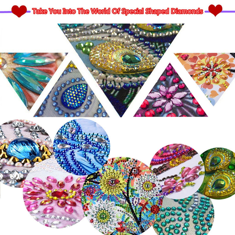 DIY Diamond Painting Flower Basket with Long Chain Drill Diamond Embroidery Kit DIY Wall Door Hanging Decoration