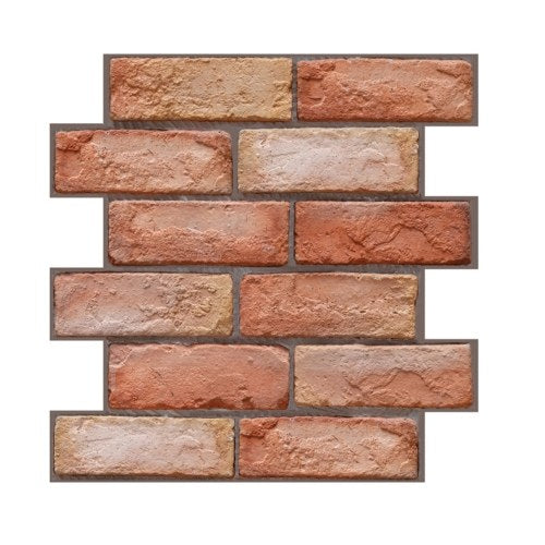 3 Dimension Red Brick Water-resistant Moistureproof Removable Self Adhesive Wallpaper