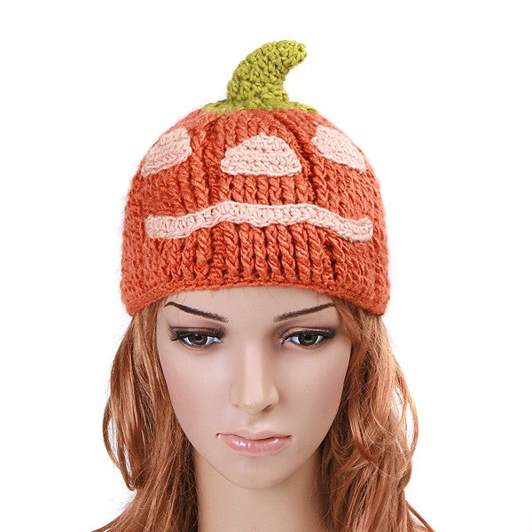 Cartoon Pumpkin Woolen Hat
