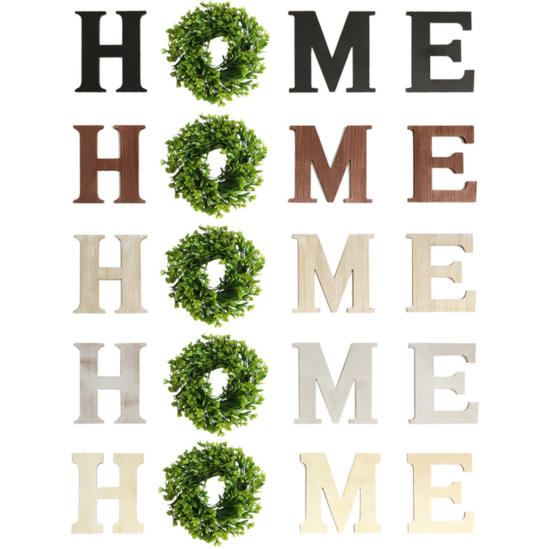 Wooden Domestic Use HOME Letters Wall-Mounted Decoration