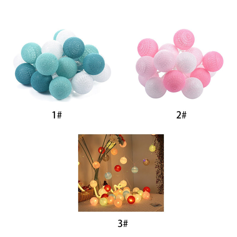 Led Cotton Sewing Thread Ball String Lights Home Christmas Party Wedding Festival Decorative String Lamp