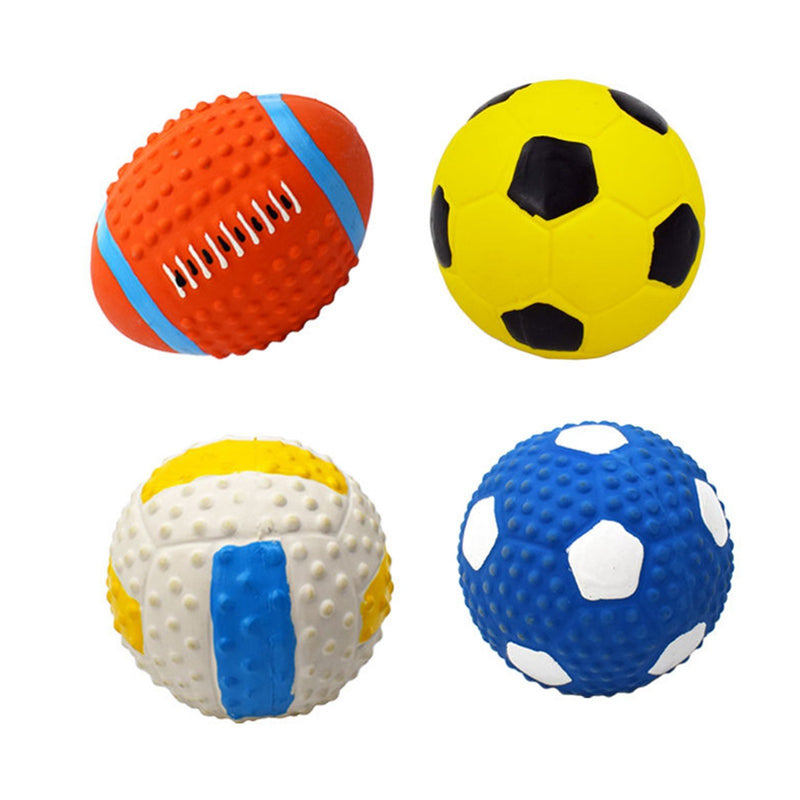 Squeaky Latex Dog Toys Pet Dogs Balls Toy